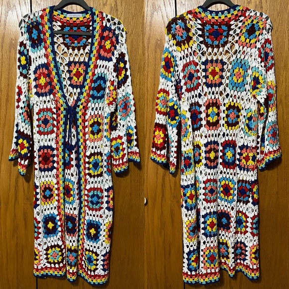 Colorful Crochet Women Sweater - Picture 1 of 1